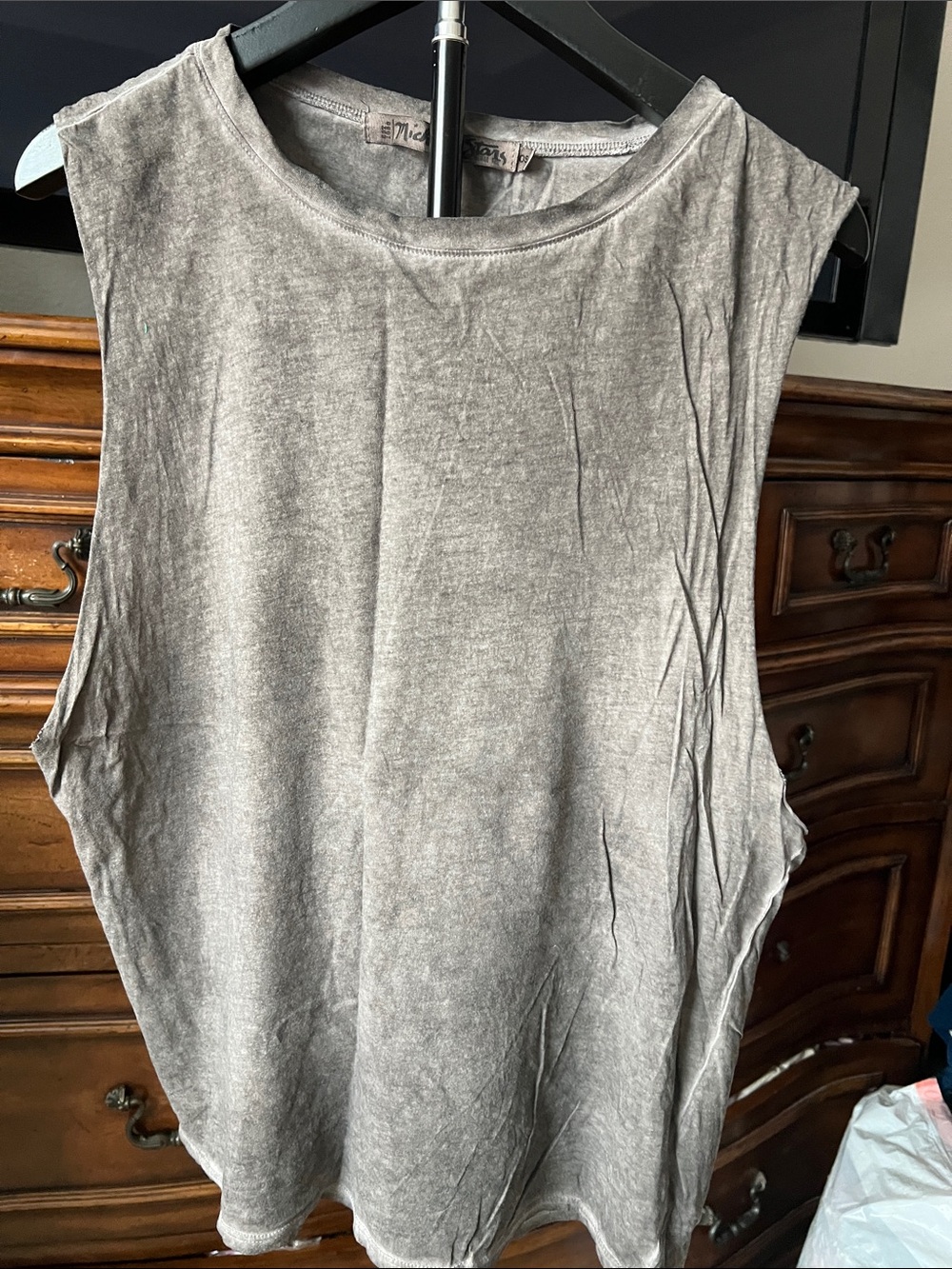 Michael Stars Washed Gray Muscle Tank
